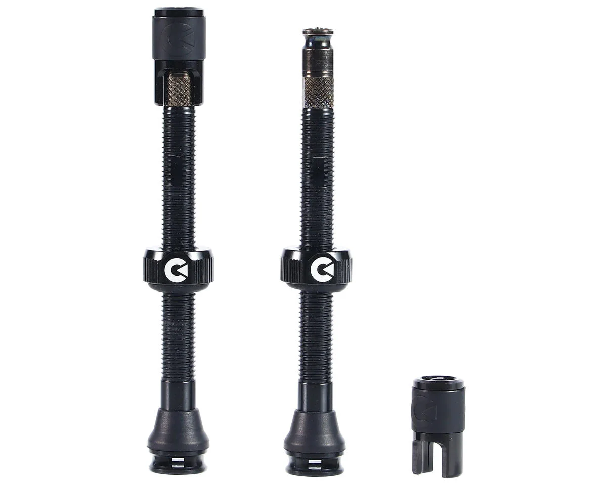 Clik Tubeless Valve Set (Black) (Pair) (60mm)